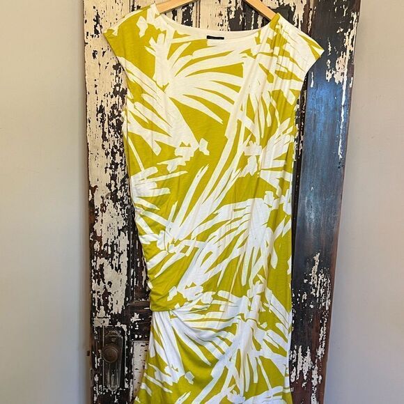 NWT beautiful women’s Ann Taylor soft floral ruched Dress. Size Medium. - Picture 1 of 8